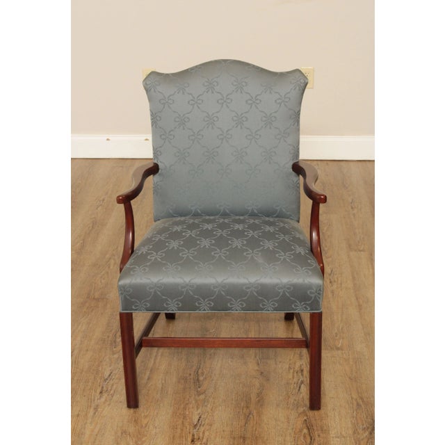 Chippendale Chippendale Style Hickory Chair Mahogany Armchair For Sale - Image 3 of 13