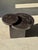 Black Coffee Table in Brown Petrified Wood with Double Circular Top on Cubic Base, Indonesia, 1980s For Sale - Image 8 of 16