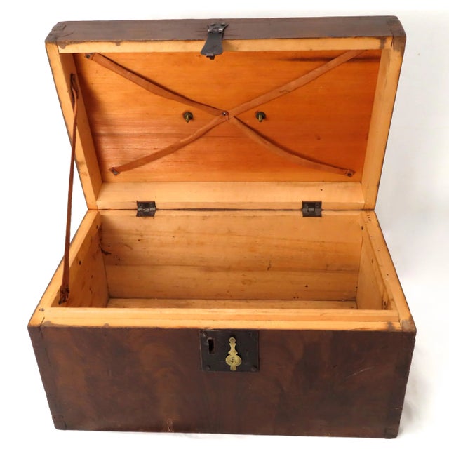 Mid 19th Century Antique Faux Burl Mahogany Grain Painted Document Box For Sale - Image 9 of 13