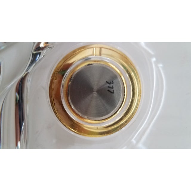 Mid Century Modern Hoya Crystal Art Glass Sailboat Quartz Clock. Beautiful Time Piece To Display on Your Mantle, Dresser...