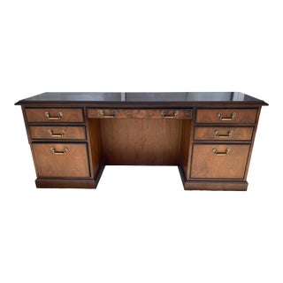Vintage Mahogany Executive Desk For Sale