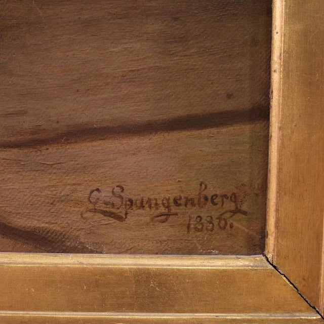 G. Spangerberg, Interior Scene, 1886, Oil on Canvas For Sale - Image 3 of 16
