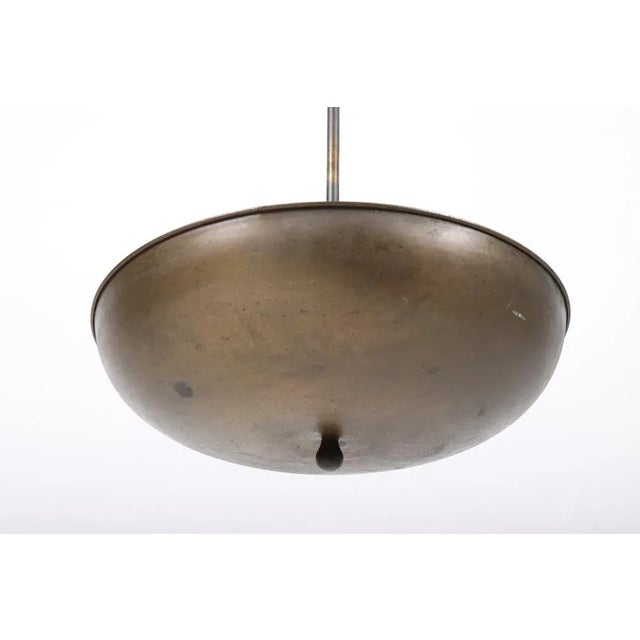 Mid-Century Modern Ceiling Lamp in Brass, Denmark, 1940s For Sale - Image 3 of 4