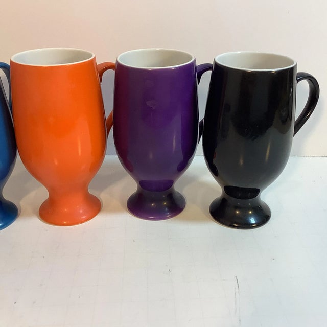 Cerulean Vintage LaGardo Tackett for Schmid Porcelain Espresso Demitasse Cup & Saucer Set- 12 Pieces For Sale - Image 8 of 10