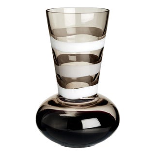 Carlo Moretti Troncosfera Vase in White, Grey and Black For Sale