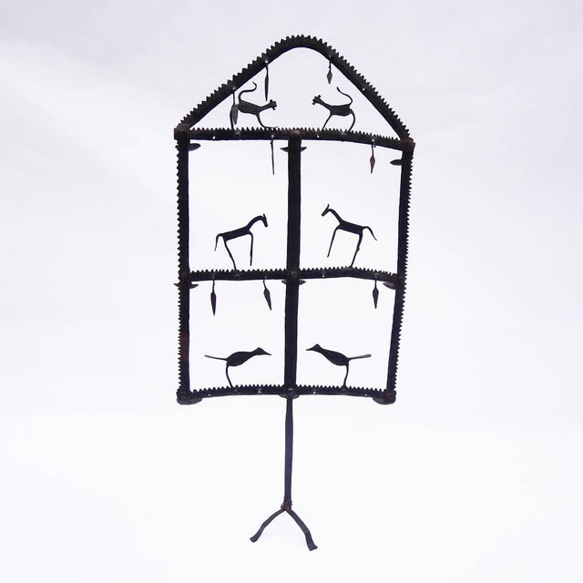 Wrought Iron Dividing Screen with Animal Decoration from Marolles, 1950s For Sale - Image 9 of 9