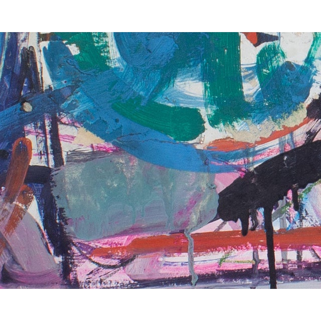 1963 Abstract Painting on Paper Signed by Walter Stomps For Sale In Indianapolis - Image 6 of 9