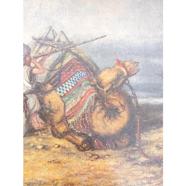 Early 20th Century Orientalist Oil Painting "An Arab Defending His Family" After Carl Haag For Sale - Image 10 of 15