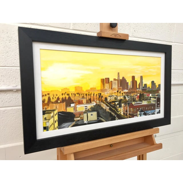 Painting of Sunset in Los Angeles California USA by British Urban Landscape Artist Angela Wakefield. This painting is on...