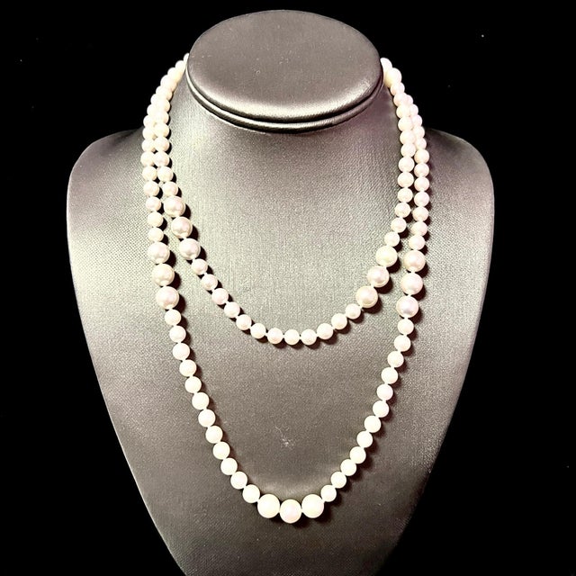 Fine Quality Akoya Pearls Necklace 38" 14k Y Gold Ball Clasp 8.52 mm $8,790 216205 Custom Made Designer Flapper Japanese...