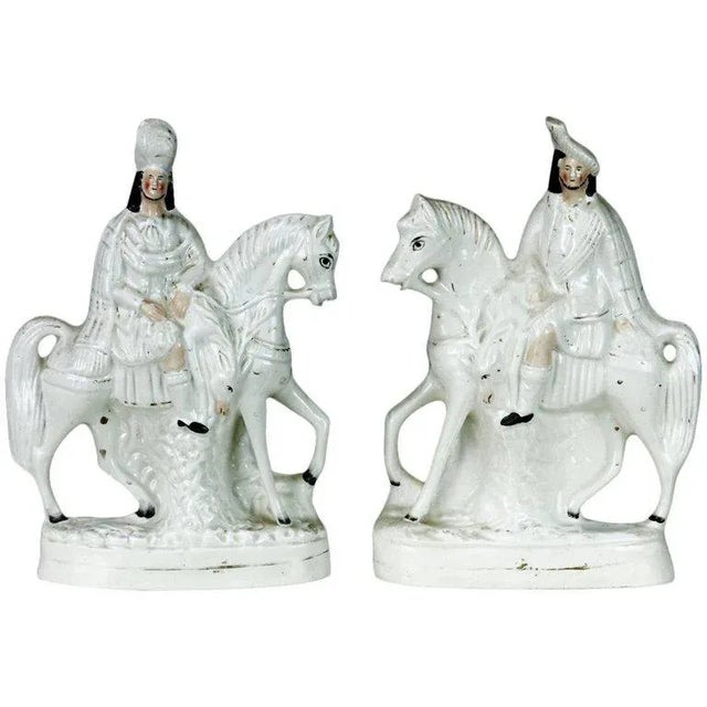 19th Century Staffordshire Scottish Highlander Hunters - A Pair For Sale - Image 12 of 12