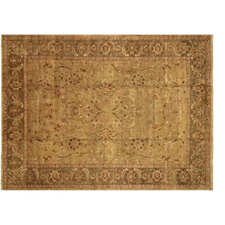 1980s Semi Vintage 1980s Gold/Green Wool Rug 11'10 X 16'9 For Sale