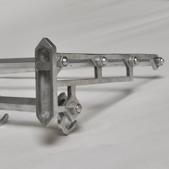Metal Vintage Art Deco Coat Rack, 1950s For Sale - Image 7 of 9