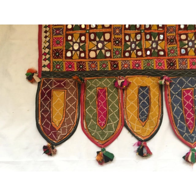 Indian Embroidered Mirror Valance For Sale - Image 5 of 8