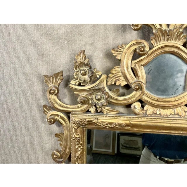 Early 20th Century Gilt Wood Wall Mirror For Sale - Image 4 of 8