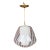 Glass Pendant Chandelier, With Hand-Blown Glass Shade Over White Glass Cone, Murano Italy 1950's by Lightolier For Sale