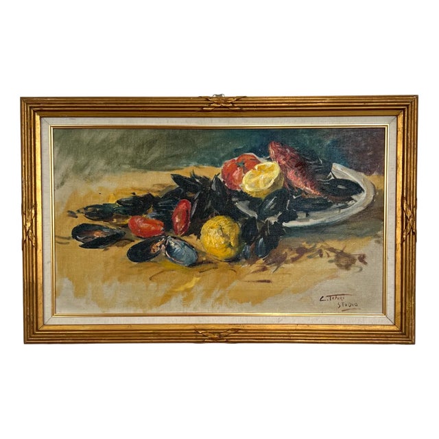 Clemente Tafuri, Nature morte, Oil on Canvas, Framed For Sale