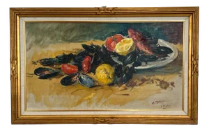 Clemente Tafuri, Nature morte, Oil on Canvas, Framed