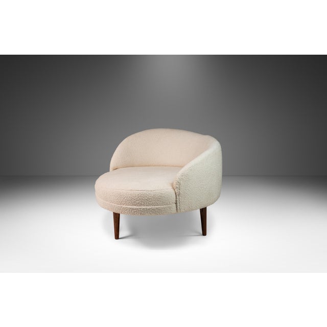 Mid-Century Modern "Cloud" 2026cl Chaise Lounge Sofa in White Bouclé Attributed to Adrian Pearsall for Craft Associates, Usa, Circa 1960s For Sale In Orlando - Image 6 of 12