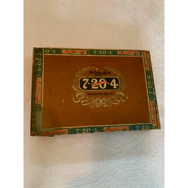 Brown Vintage 1940's R. G. Sullivan Cigar Box For Sale - Image 8 of 8