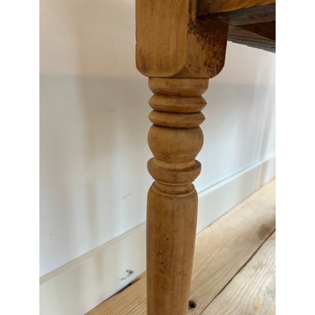 19th Century Rustic Pine Farmhouse Table For Sale - Image 10 of 11