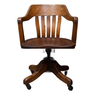 Heywood Brothers & Wakefield Company Banker's Desk Chair c.1920 For Sale