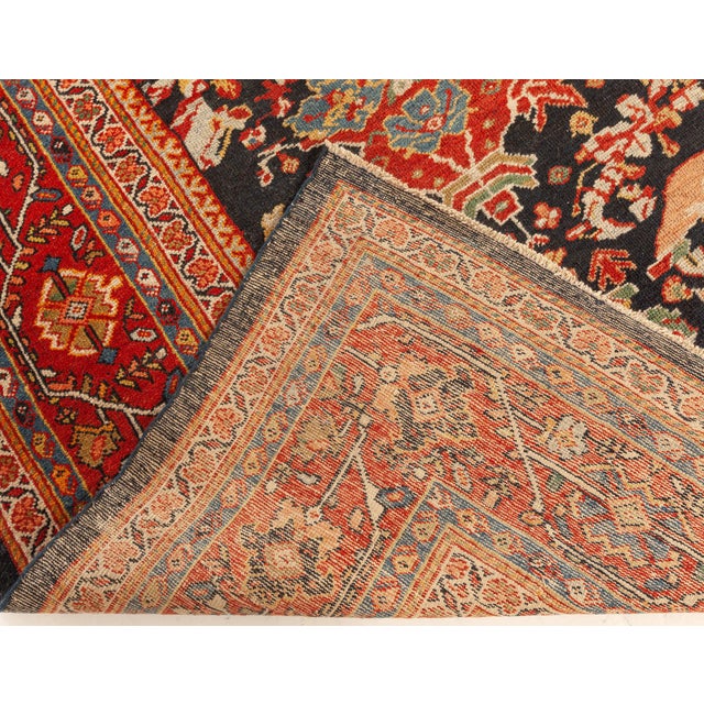 Textile Handmade Antique Persian Sultanabad Rug For Sale - Image 7 of 7