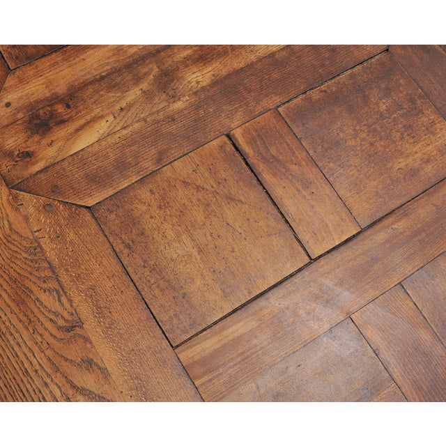 Country French Oak Parquetry-Top Farmhouse Dining Table 8 Ft For Sale - Image 12 of 18