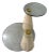 Modernist Side Tables by La Rosa Milano in Travertine and Brass, 1970s For Sale