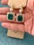 Hydro Emerald Cut Emerald, 7Ct VS Diamond Dangle/Drop Earrings 18 Kt Gold For Sale - Image 18 of 18