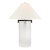 J. Randall Powers by Visual Comfort Signature Brooks Table Lamp in Crystal and Aged Iron with Linen Shade For Sale
