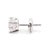 Ladies 18k White Gold 2.01ct. Princess Cut Diamond Stud Earrings - 2 Pieces For Sale In Houston - Image 6 of 8