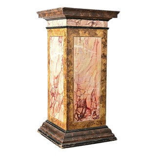 Dutch 19th Century Faux Marble Painted Column For Sale