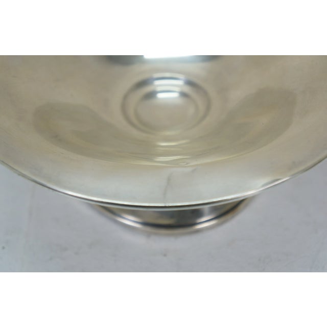Silver Late 20th Century Wallace Sterling Silver 4798 Modernique Candy Nut Bon Dish Compote 102g For Sale - Image 8 of 10
