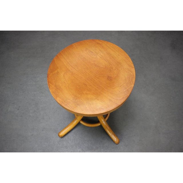 Brown Vintage Adjustable Piano Stool by Tatra Furniture, Czechoslovakia, 1960 For Sale - Image 8 of 8