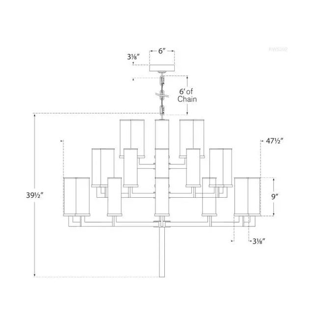 Modern Kelly Wearstler for Visual Comfort Signature Liaison Triple Tier Chandelier in Polished Nickel with Crackle Glass For Sale - Image 3 of 3