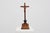 Brown Table Crucifix with Carved Wooden Corpus on Ball and Plinth, Belgium, 1900s For Sale - Image 8 of 12
