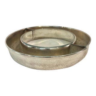 1959 Eugen Ferner German Modernist Silverplate Floral Centerpiece Ring For Sale