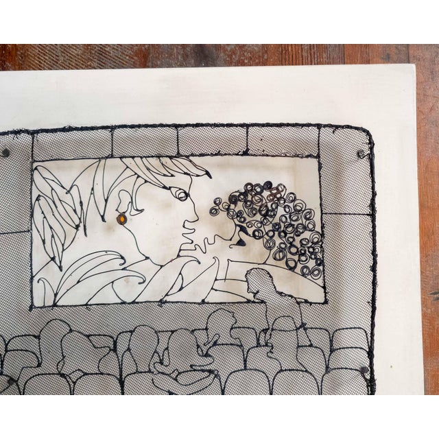 1990's Contemporary Folk Art Wire Art Sculpture by Dick Crenson For Sale - Image 4 of 13