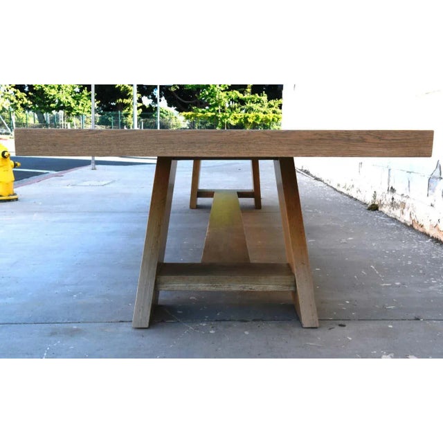 Modern Large Banquet Table Made from Rift Sawn White Oak by Petersen Antiques For Sale - Image 3 of 13