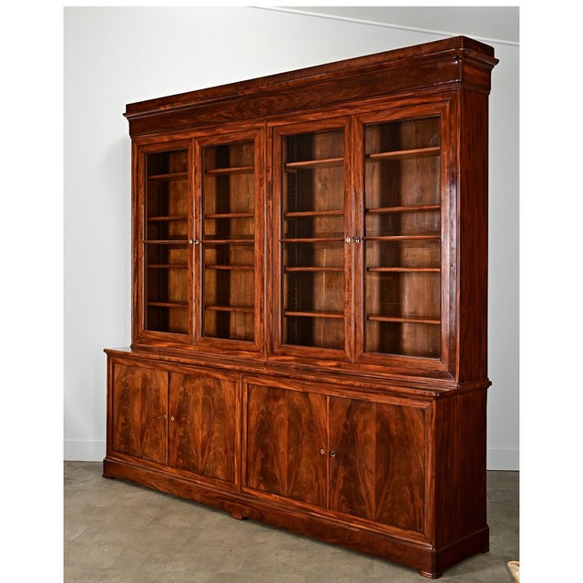 French French 19th Century Louis Philippe Mahogany Bibliotheque For Sale - Image 3 of 11