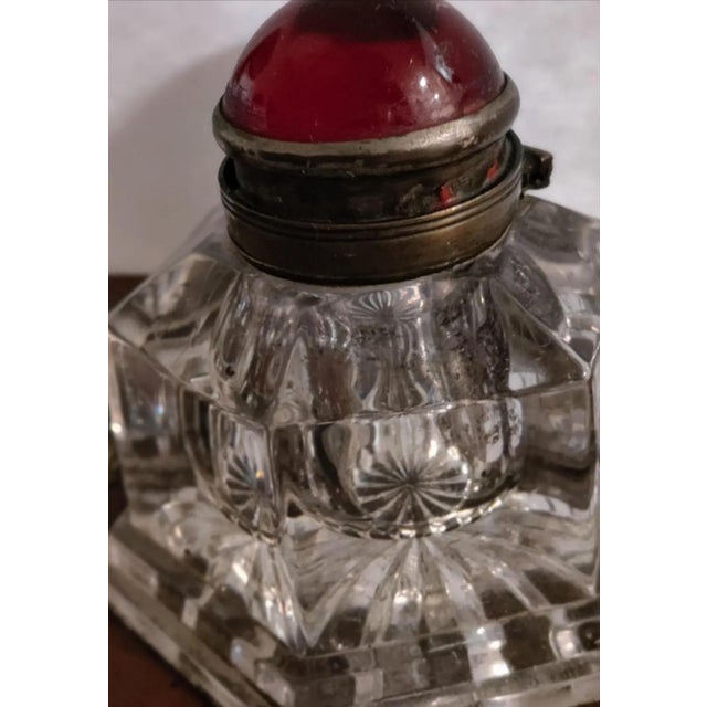 Wood Antique English Victorian Inkstand, Circa 1910 For Sale - Image 7 of 13