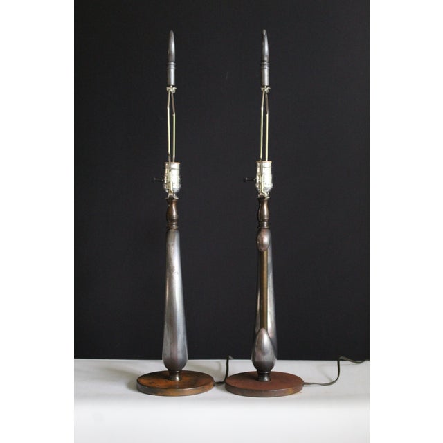 Mid 20th Century Mid 20th Century Gerald Thurston Influence Sculptural Lamps - a Pair For Sale - Image 5 of 12