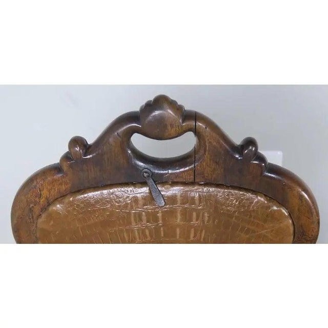 1900 - 1909 Set of Four French Embossed Leather Stools, Circa 1900 For Sale - Image 5 of 7