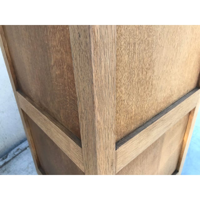 Art Deco Oak Bedside Table with a Marble Top, 1920s For Sale - Image 3 of 10