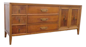 Fancher Furniture Mid 20th Century Modern Long Low Dresser Bathroom Vanity