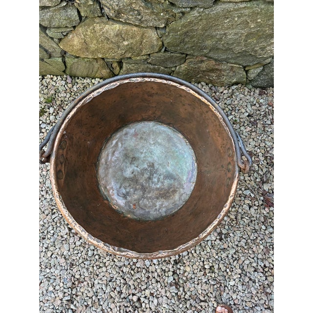 Farmhouse 21" Copper Cauldron Pot For Sale - Image 3 of 12