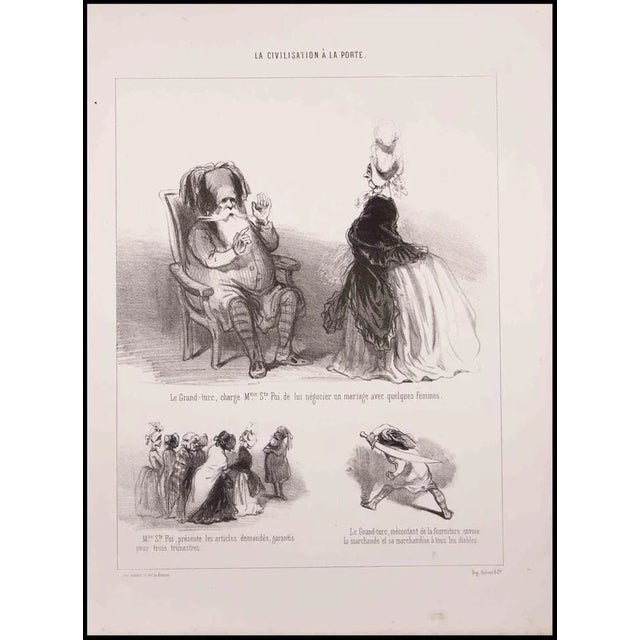 Le Grand-turc is a lithograph on ivory-colored paper, realized by the French draftsman Paul Gavarni (alias Guillaume...