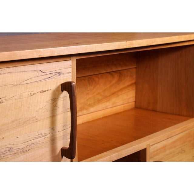 Cherry and Spalted Maple Contemporary Sideboard/Credenza For Sale In Columbia, SC - Image 6 of 13