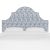 Transitional Halsted Headboard in Blue Snake Skin, King For Sale - Image 3 of 6
